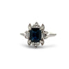 Sapphire and Diamond Platinum Ring