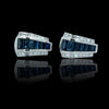 Sapphire and Diamond 18K White Gold Dangle Earrings
