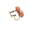 Natural Coral and 14Kt Yellow Gold Earrings