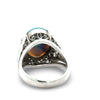 Black Opal and Diamond Platinum Ring