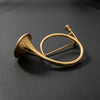 French Horn 14kt Yellow Gold Brooch