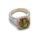 Natural 4.69ct Color Change Alexandrite and Natural Pink White Diamond 18Kt Ring (GIA)