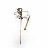 Victorian Royalty Sword French Enamel and Diamond Brooch