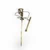 Victorian Royalty Sword French Enamel and Diamond Brooch