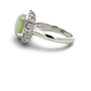 Cats Eye Chrysoberyl and Diamond Platinum Ring