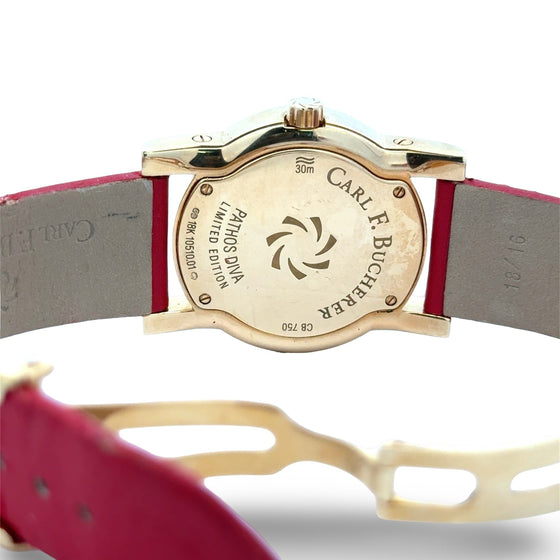 Limited Edition Rare #1 of 2 Carl F. Bucherer Pathos Diva Pink Sapphire & Diamond 18K Yellow Gold Watch MSRP $63,000