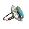 GIA Black Opal and Diamond Platinum Ring