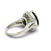 Fine Peridot and Diamond Platinum Ring