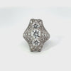 Art Deco Diamond Filigree Platinum Ring