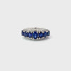 Sapphire and Diamond 18K White Gold Ring