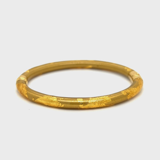 Estate Soho Of Italy 18k Gold Enamel Bangle