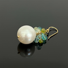 South Sea Pearl Semi Precious Dangle 14K Yellow Earrings