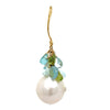South Sea Pearl Semi Precious Dangle 14K Yellow Earrings