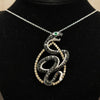 Effy Espresso and Black Diamond, Emerald and 14K White Gold Snake Necklace