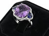 Effy Amethyst and Iolite 14K White Gold 3-Stone Ring