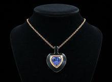  Effy Tanzanite, Black Enamel and 14K Rose Gold Heart Necklace