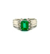 Emerald & Diamond Platinum Ring
