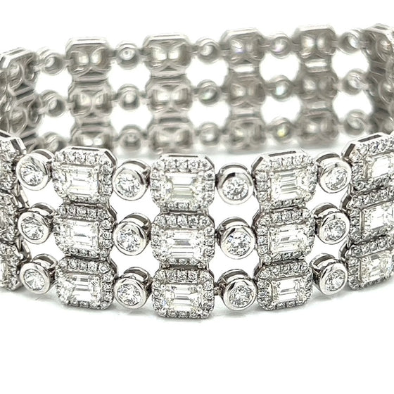 Three Row Diamond Bracelet