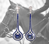 Thoroughbred Sapphire Earrings