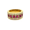 Estate EMJ Ruby and Diamond Ring