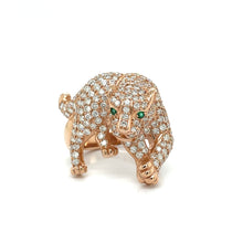  Effy 14k Rose Gold, Diamond and Emerald Panther Ring