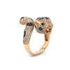 Effy 14k Rose Gold, Diamond and Emerald Panther Ring