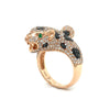 Effy 14k Rose Gold, Diamond and Emerald Panther Ring