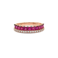  Ruby, Diamond, and Rose Gold Ring