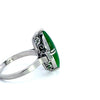 Marquis Jade Diamond and Platinum Ring