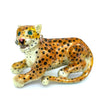 Designer Cheetah Enamel and Emerald Pendant