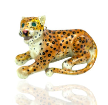  Designer Cheetah Enamel and Emerald Pendant