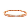 Double Row Rose Gold and Diamond Bangle Bracelet