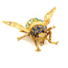 Sapphire Ruby and Peridot 18K Yellow Gold Bee Pin