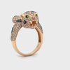 Effy 14k Rose Gold, Diamond and Emerald Panther Ring