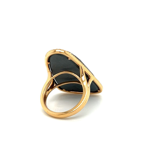 Estate Haute Hematite by Doves Statement Ring