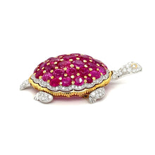  Ruby and Diamond Turtle Brooch/Pin