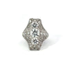 Art Deco Diamond Filigree Platinum Ring