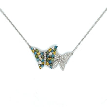  Butterfly Multi Color Diamond Necklace