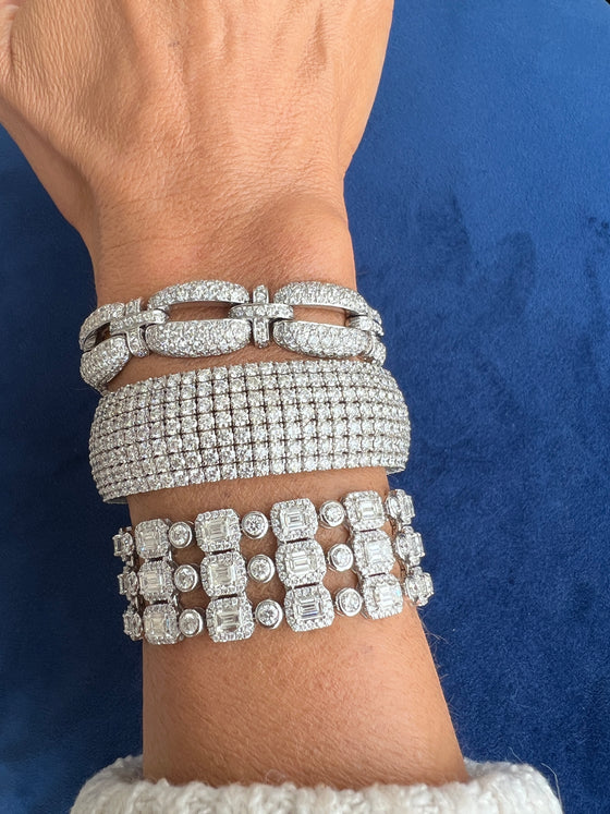 Three Row Diamond Bracelet