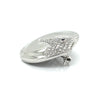 Diamond and Sapphire 18K White Gold Fish Brooch