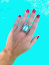 Designer 20.20 Carat Aquamarine Estate Ring