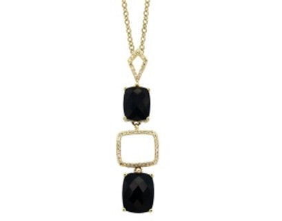 Onyx and Diamond Necklace