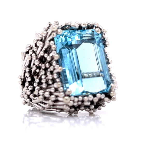 Designer 20.20 Carat Aquamarine Estate Ring