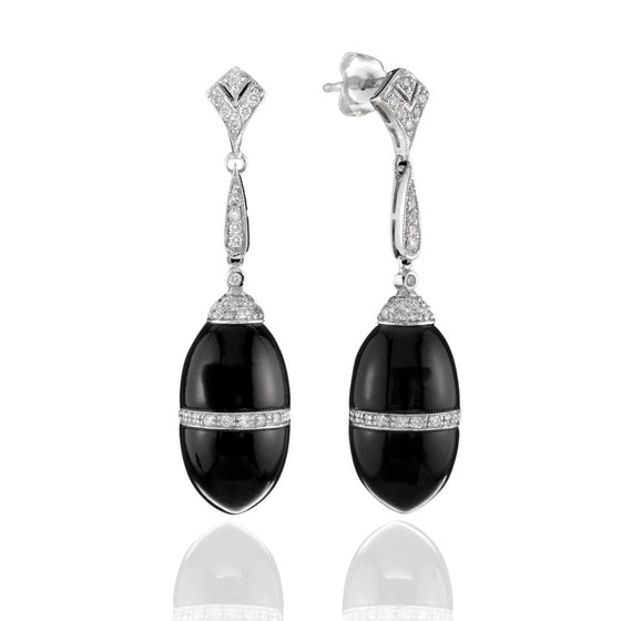 Hobnob Onyx Earrings