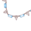 18K White Gold, Diamond and Blue Topaz Newport Necklace