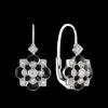 Social Climber Diamond, Black Enamel Earrings